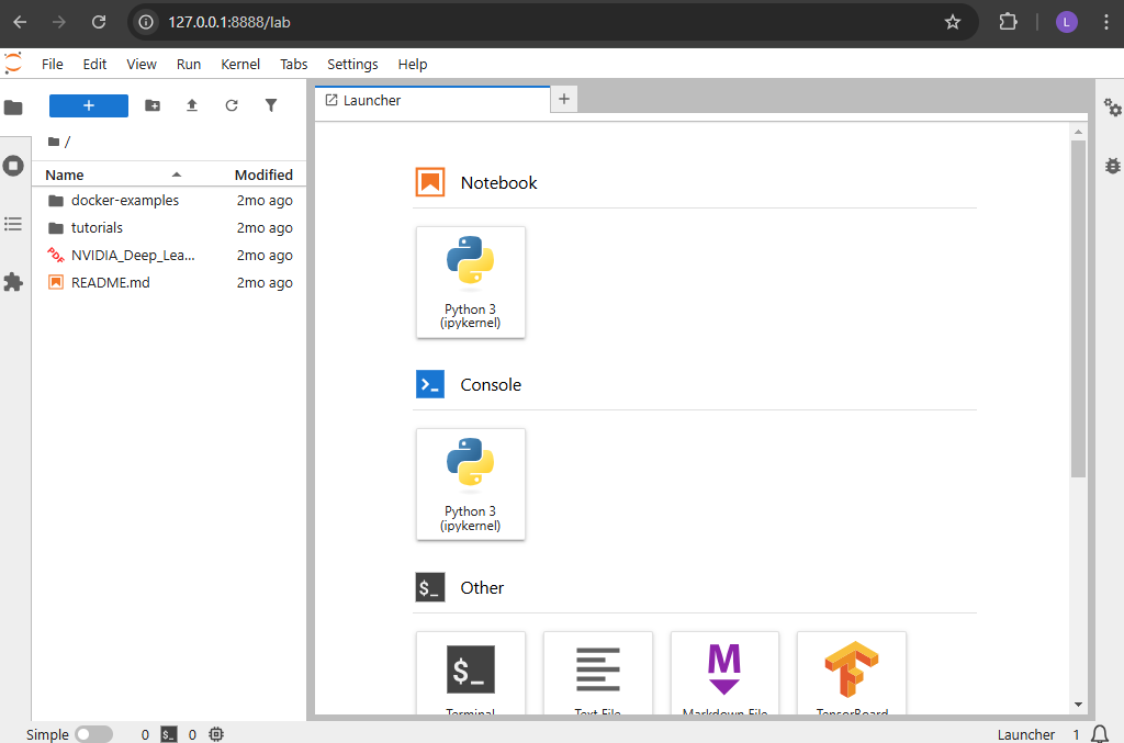 Jupyter Server UI